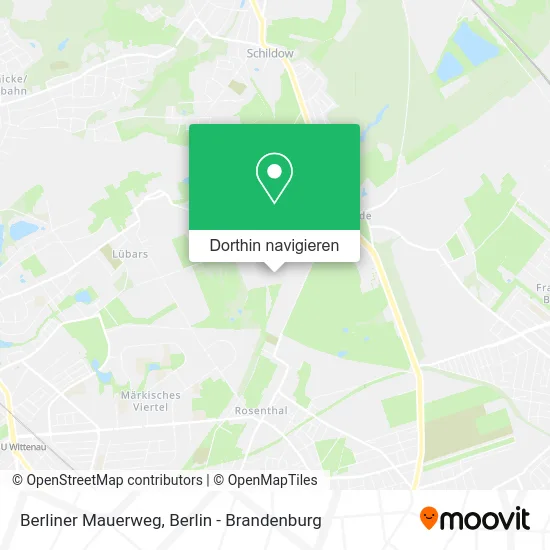 Berliner Mauerweg Karte