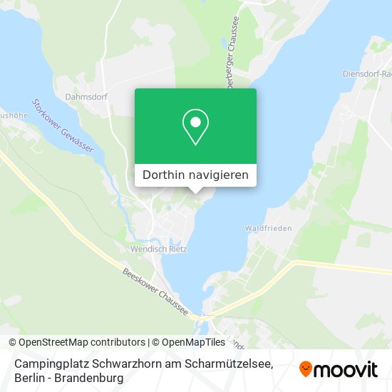 Campingplatz Schwarzhorn am Scharmützelsee Karte