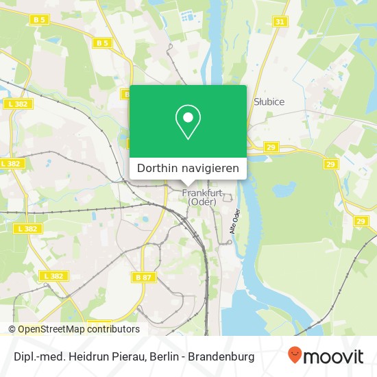 Dipl.-med. Heidrun Pierau, Franz-Mehring-Straße 23 Karte