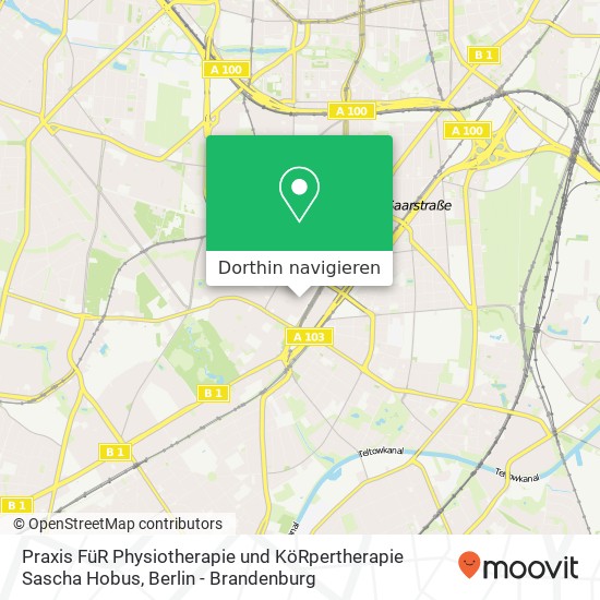 Praxis FüR Physiotherapie und KöRpertherapie Sascha Hobus, Zimmermannstraße 35 Karte