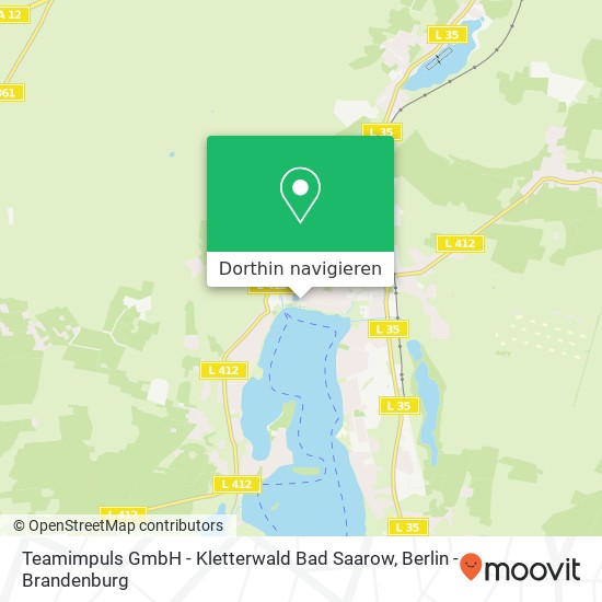 Teamimpuls GmbH - Kletterwald Bad Saarow, Seestraße 47 Karte