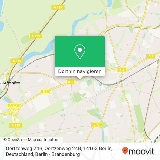 Oertzenweg 24B, Oertzenweg 24B, 14163 Berlin, Deutschland Karte