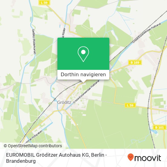 EUROMOBIL Gröditzer Autohaus KG, Hauptstraße 92 Karte