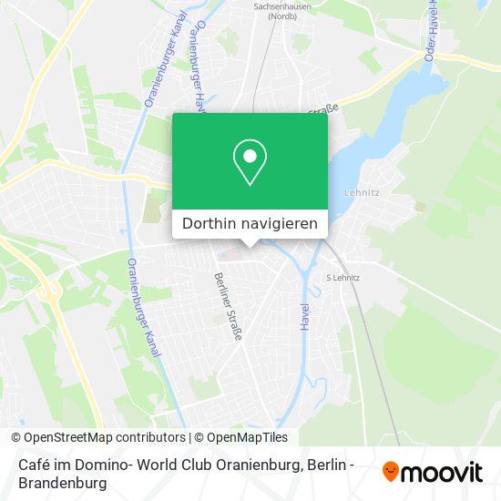 Café im Domino- World Club Oranienburg Karte