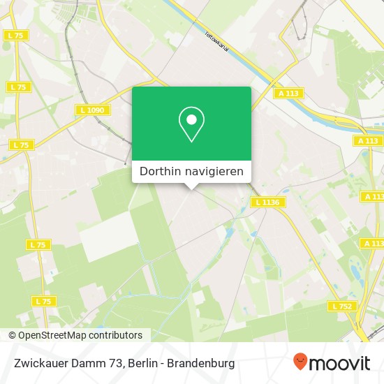 Zwickauer Damm 73, Rudow, 12355 Berlin Karte