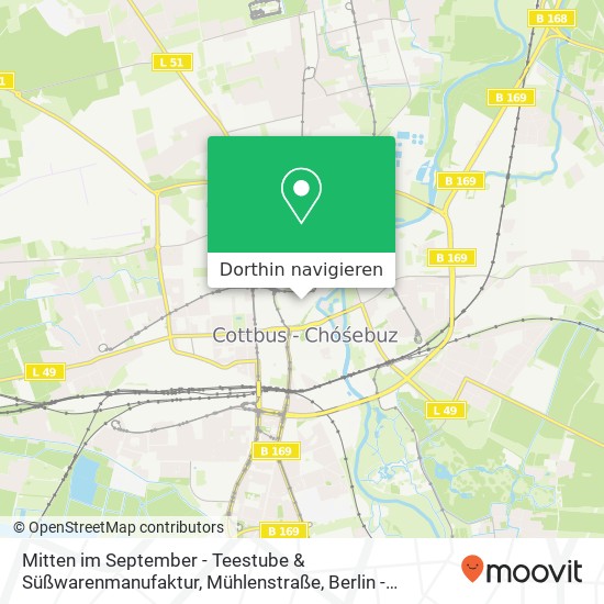 Mitten im September - Teestube & Süßwarenmanufaktur, Mühlenstraße Karte