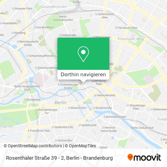 Rosenthaler Straße 39 - 2 Karte