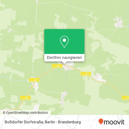 Boßdorfer Dorfstraße, Boßdorf, 06889 Wittenberg, Lutherstadt Karte