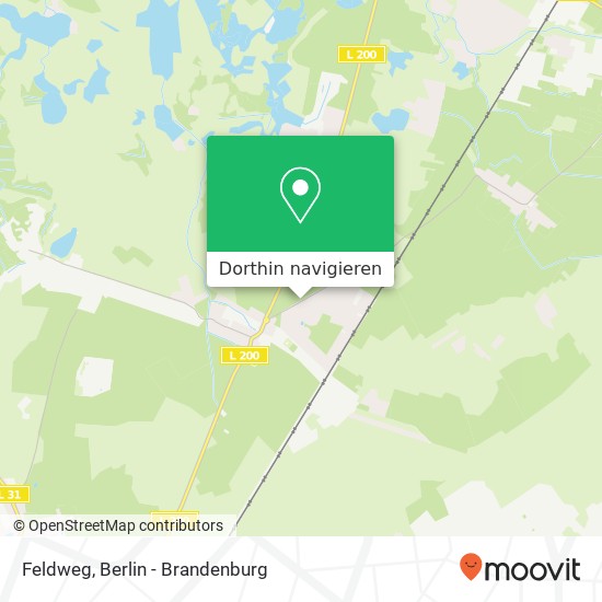 Feldweg, 16321 Rüdnitz Karte