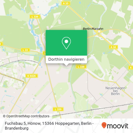 Fuchsbau 5, Hönow, 15366 Hoppegarten Karte