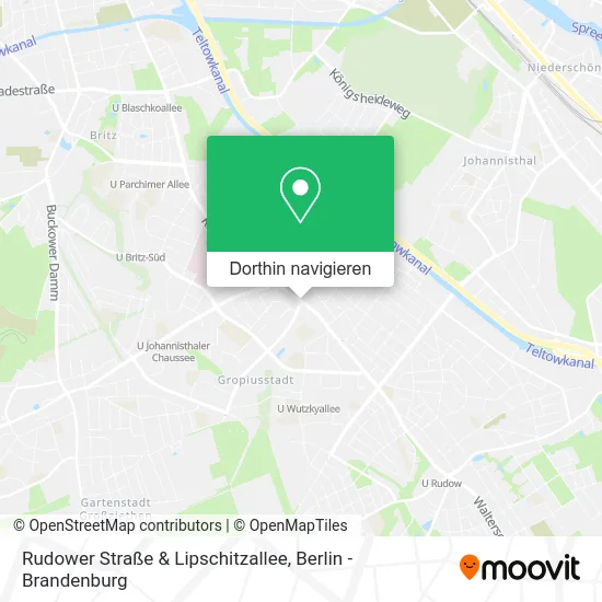 Rudower Straße & Lipschitzallee Karte