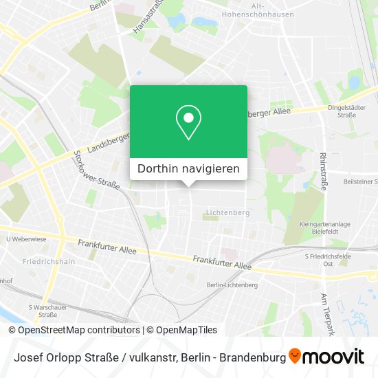 Josef Orlopp Straße / vulkanstr Karte