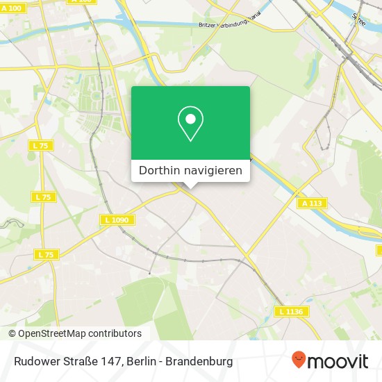 Rudower Straße 147, Buckow, 12351 Berlin Karte