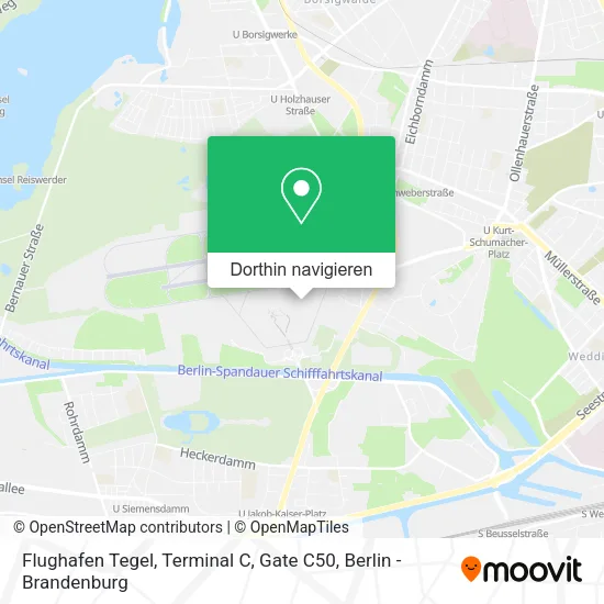 Flughafen Tegel, Terminal C, Gate C50 Karte