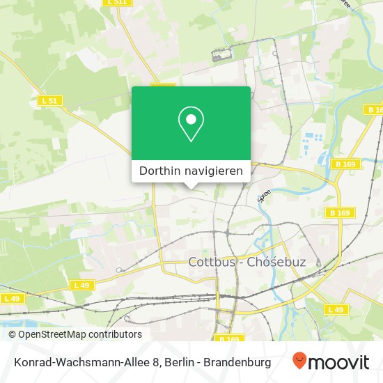 Konrad-Wachsmann-Allee 8, 03046 Cottbus Karte
