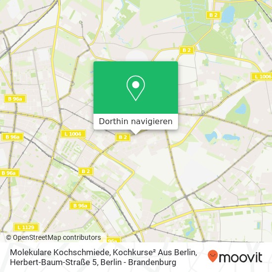 Molekulare Kochschmiede, Kochkurse² Aus Berlin, Herbert-Baum-Straße 5 Karte