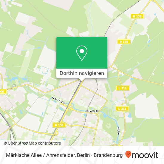 Märkische Allee / Ahrensfelder, Marzahn, 12689 Berlin Karte