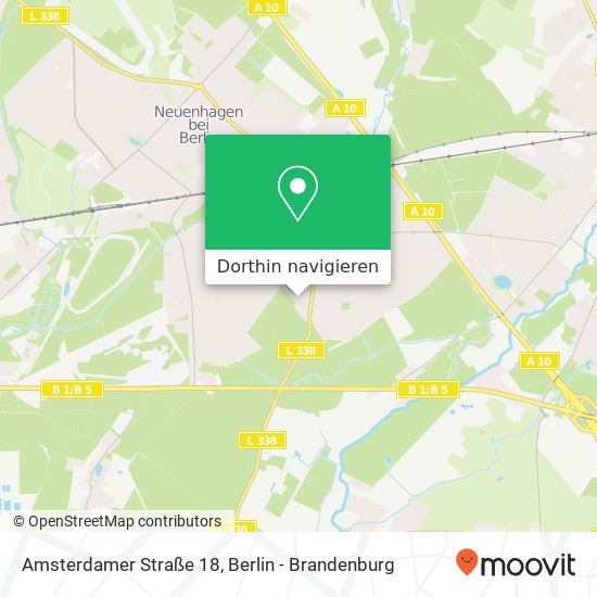 Amsterdamer Straße 18, Bollensdorf, 15366 Neuenhagen bei Berlin Karte