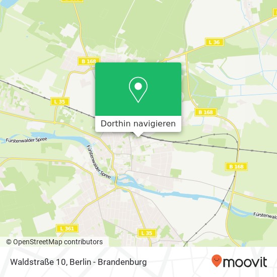 Waldstraße 10, 15517 Fürstenwalde / Spree Karte