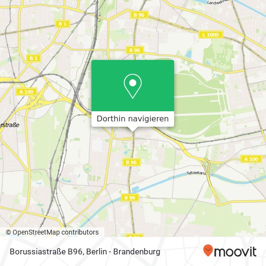Borussiastraße B96, Tempelhof, 12099 Berlin Karte