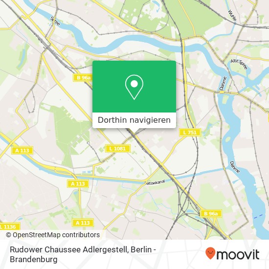 Rudower Chaussee Adlergestell, Adlershof, 12489 Berlin Karte