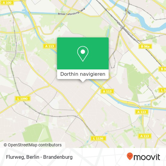 Flurweg, Rudow, 12357 Berlin Karte