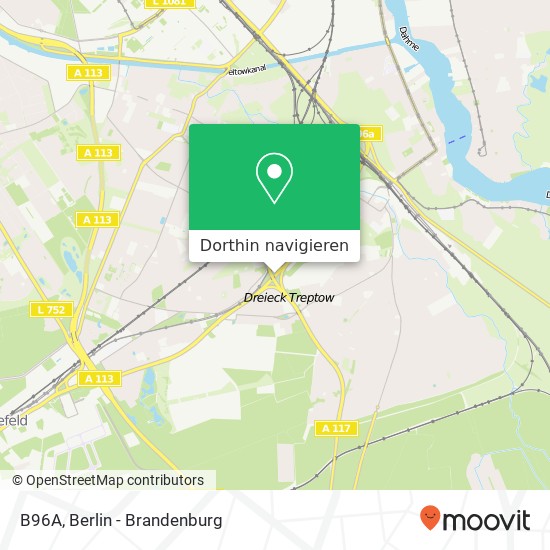 B96A, Altglienicke, 12524 Berlin Karte