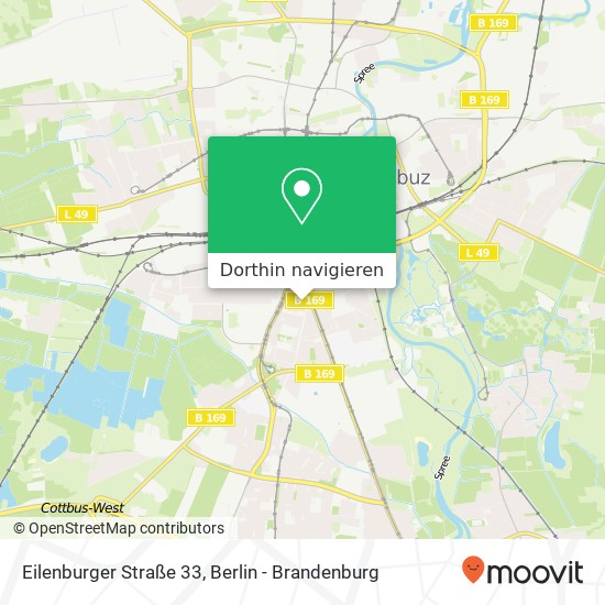 Eilenburger Straße 33, Eilenburger Str. 33, 03050 Cottbus, Deutschland Karte