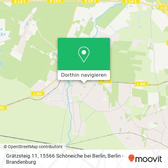 Grätzsteig 11, 15566 Schöneiche bei Berlin Karte
