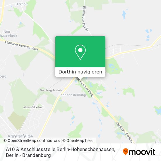 A10 & Anschlussstelle Berlin-Hohenschönhausen Karte
