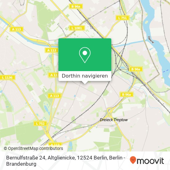 Bernulfstraße 24, Altglienicke, 12524 Berlin Karte