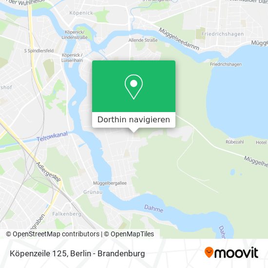 Köpenzeile 125 Karte