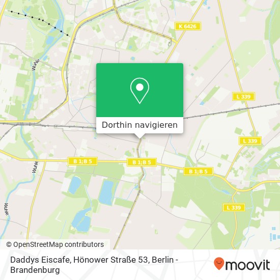 Daddys Eiscafe, Hönower Straße 53 Karte
