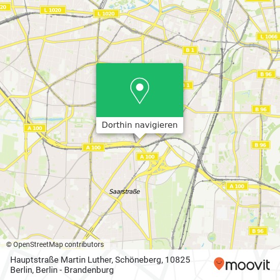 Hauptstraße Martin Luther, Schöneberg, 10825 Berlin Karte