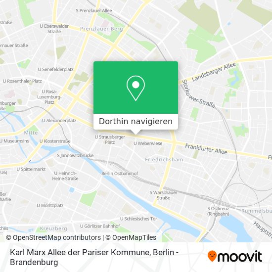 Karl Marx Allee der Pariser Kommune Karte