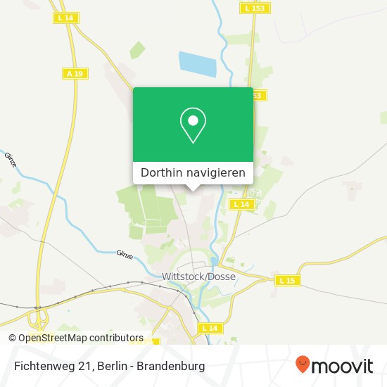 Fichtenweg 21, 16909 Wittstock / Dosse Karte