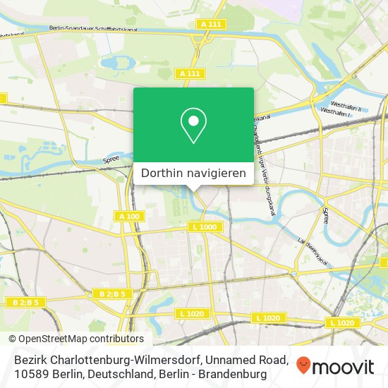 Bezirk Charlottenburg-Wilmersdorf, Unnamed Road, 10589 Berlin, Deutschland Karte