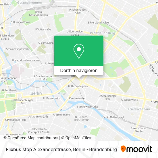 Flixbus stop Alexanderstrasse Karte