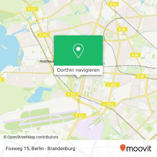 Foxweg 15, Foxweg 15, 13403 Berlin, Deutschland Karte