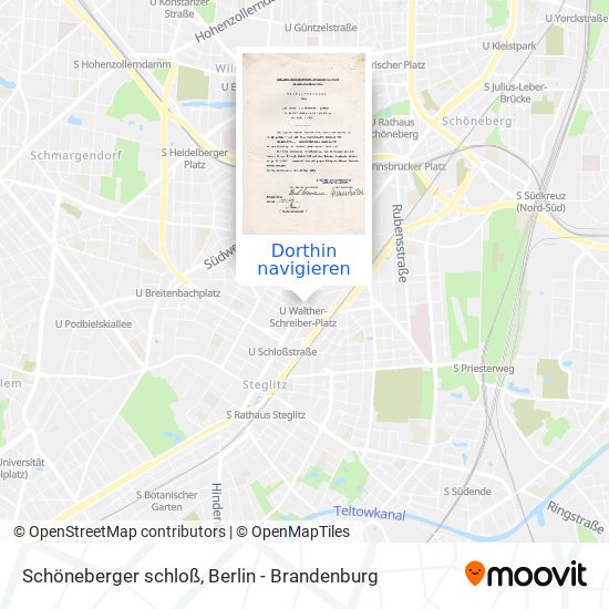 Schöneberger schloß Karte