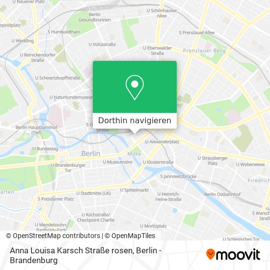 Anna Louisa Karsch Straße rosen Karte