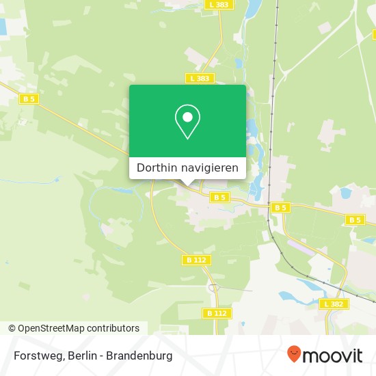 Forstweg, Booßen, 15234 Frankfurt (Oder) Karte