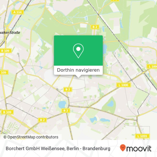 Borchert GmbH Weißensee, Feldtmannstraße 152 Karte