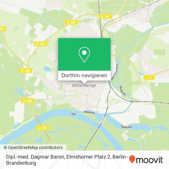 Dipl.-med. Dagmar Baron, Elmshorner Platz 2 Karte