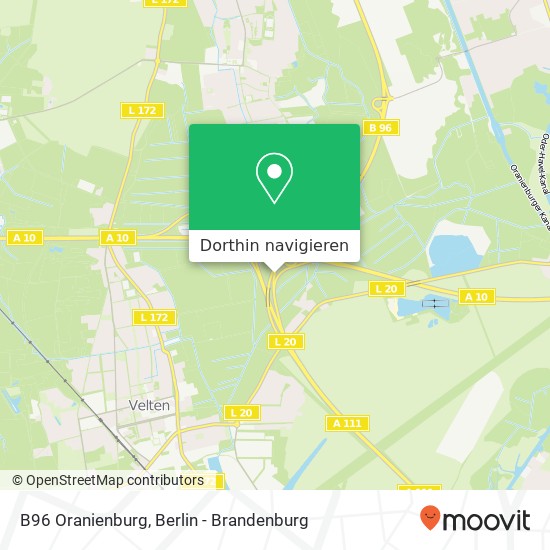 B96 Oranienburg, 16727 Velten Karte