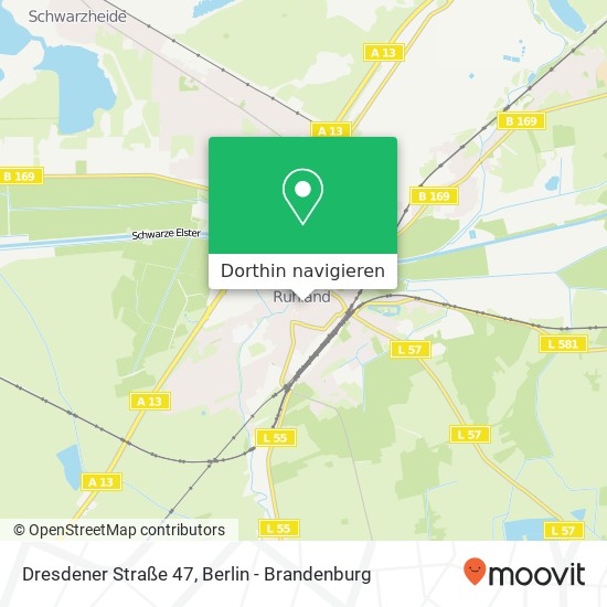 Dresdener Straße 47, 01945 Ruhland Karte