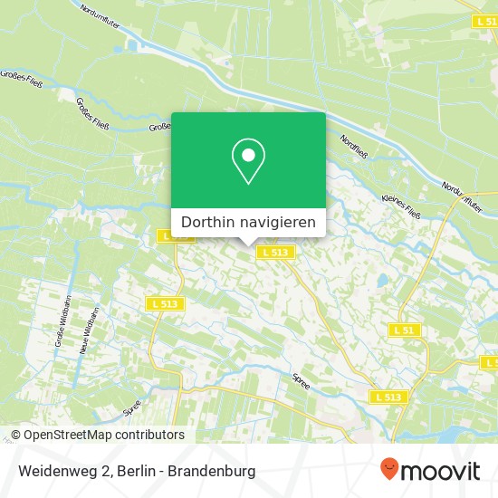 Weidenweg 2, 03096 Burg (Spreewald) Karte