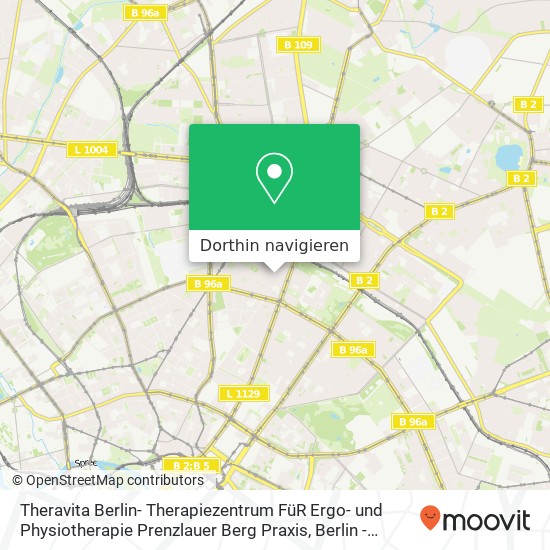 Theravita Berlin- Therapiezentrum FüR Ergo- und Physiotherapie Prenzlauer Berg Praxis, Stubbenkammerstraße 8 Karte