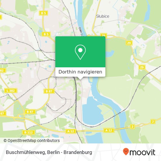 Buschmühlenweg, 15230 Frankfurt (Oder) Karte
