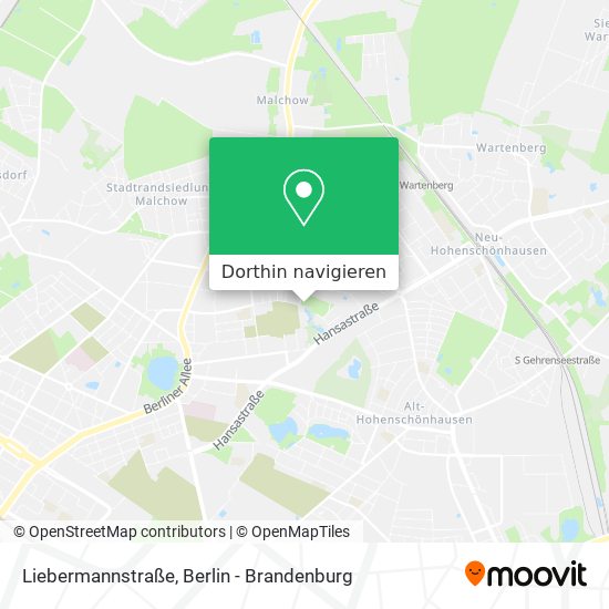 Liebermannstraße Karte